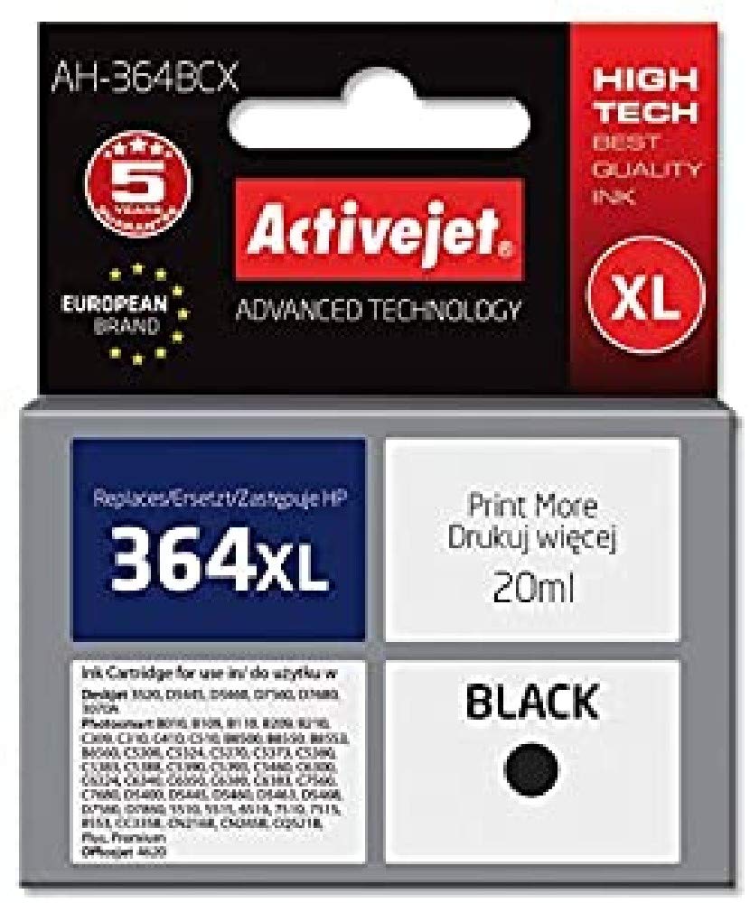 activejet-ah-364bcx-tintenpatrone-schwarz-f-r-hp-364xl-1er-pack image 1