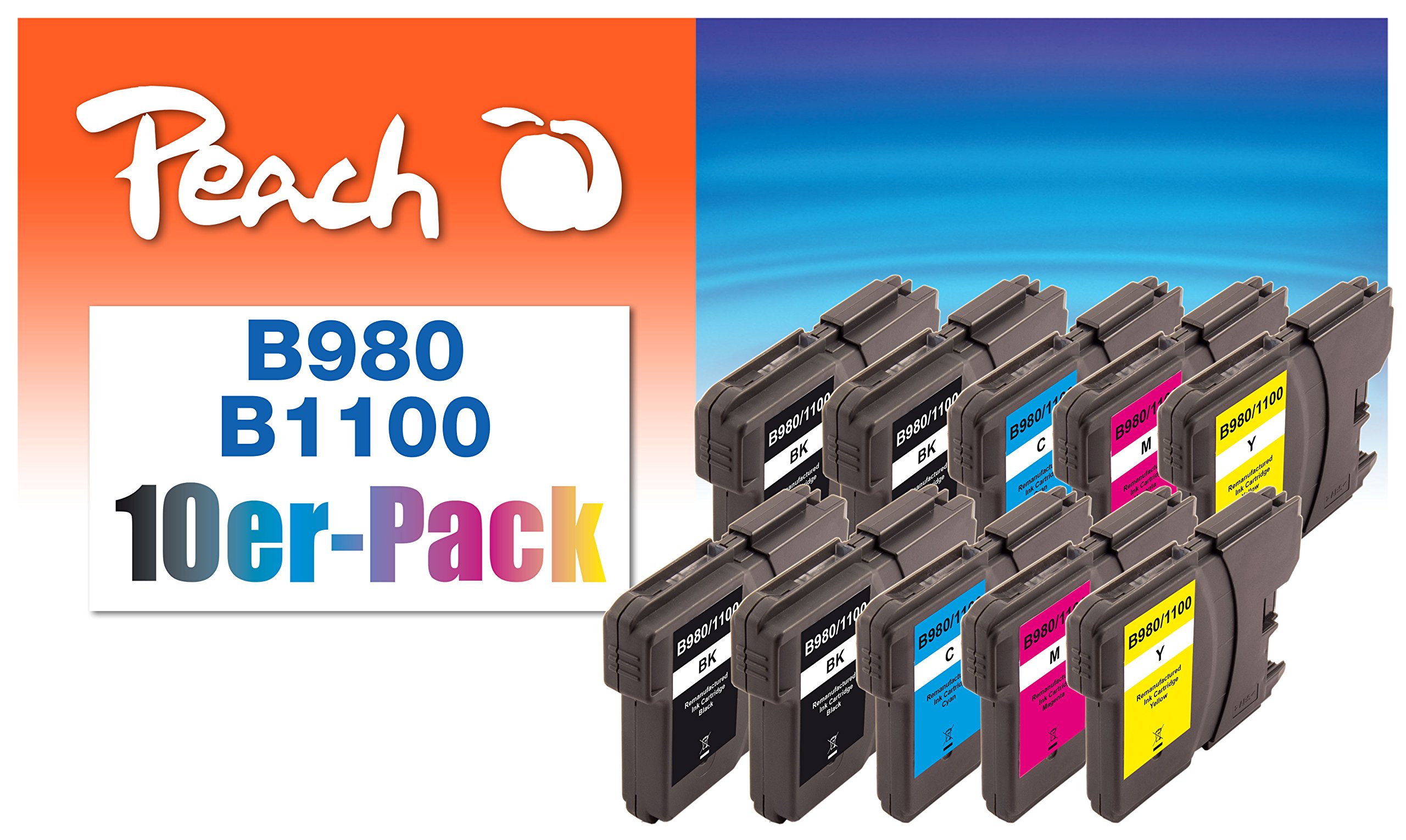 peach-pbp-b980-1100-druckerpatronen-xl-10er-pack-multi image 1