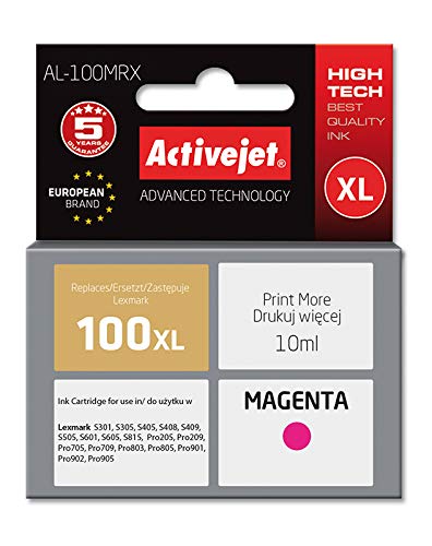 activejet-al-100mrx-tinte-magenta-f-r-lexmark-100xl-10-ml image 1