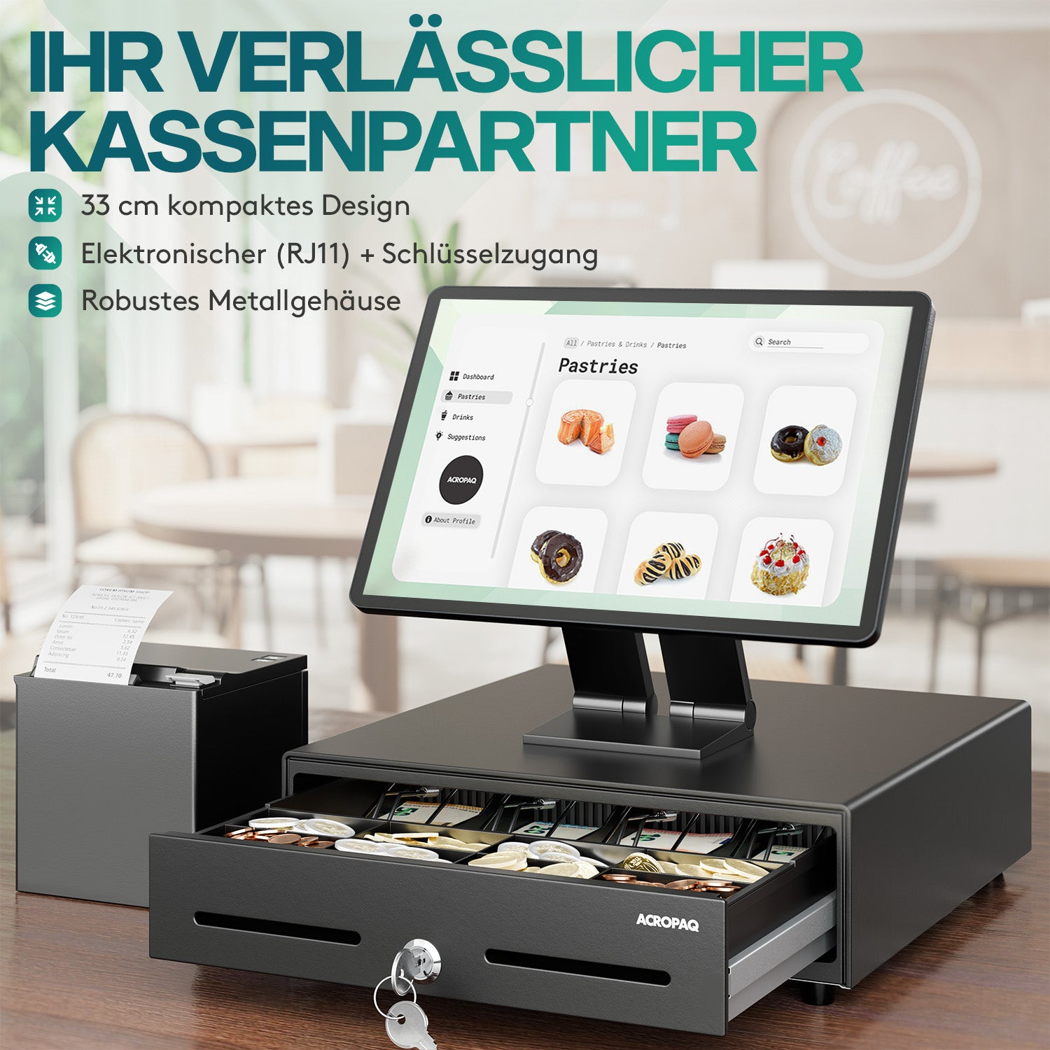 acropaq-kassenschublade-33-cm-schwarz-druck-ffnung image 2