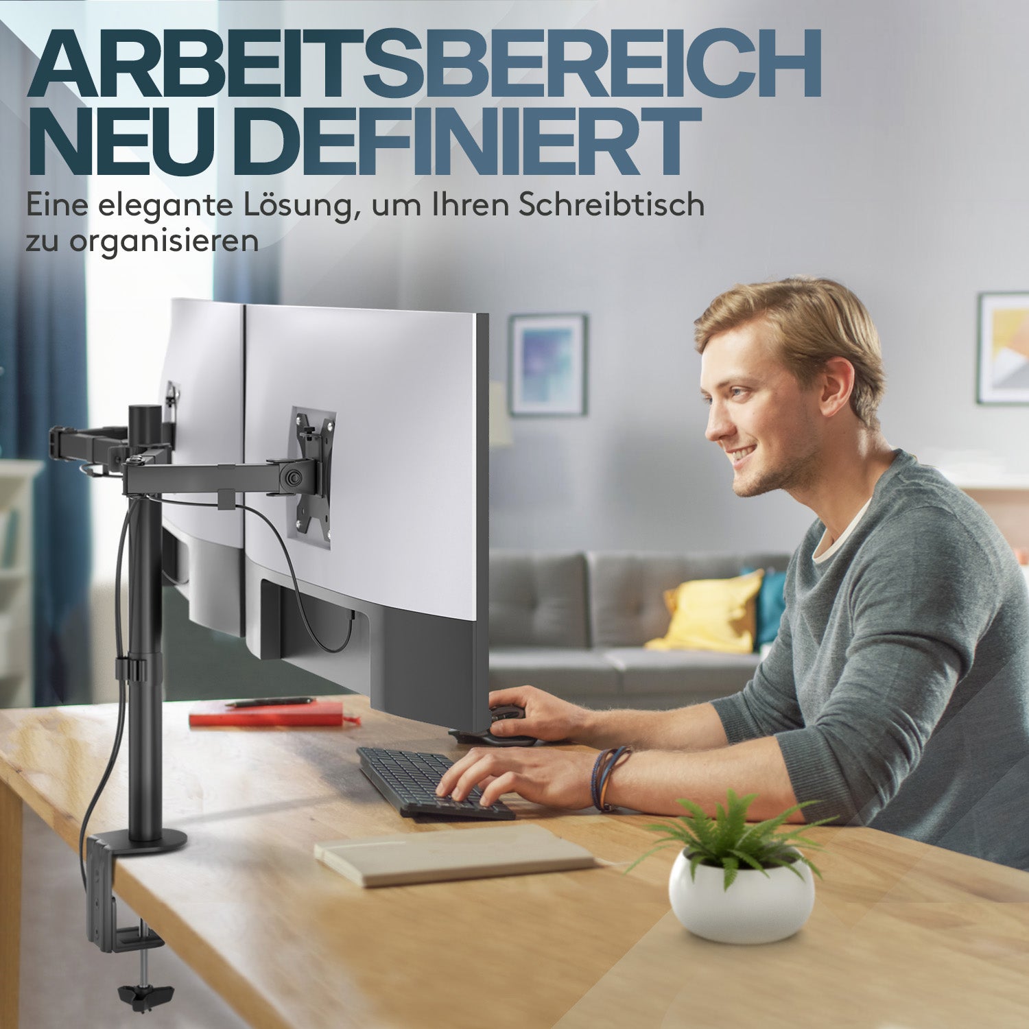 acropaq-arbeitsergonomie-monitorarm-2-monitore-13-32-zoll-klemme image 2