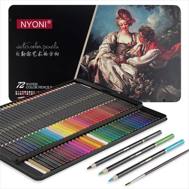 acropaq-aquarellstifte-72-farben-buntstifte-set-wasservermalbar image 1