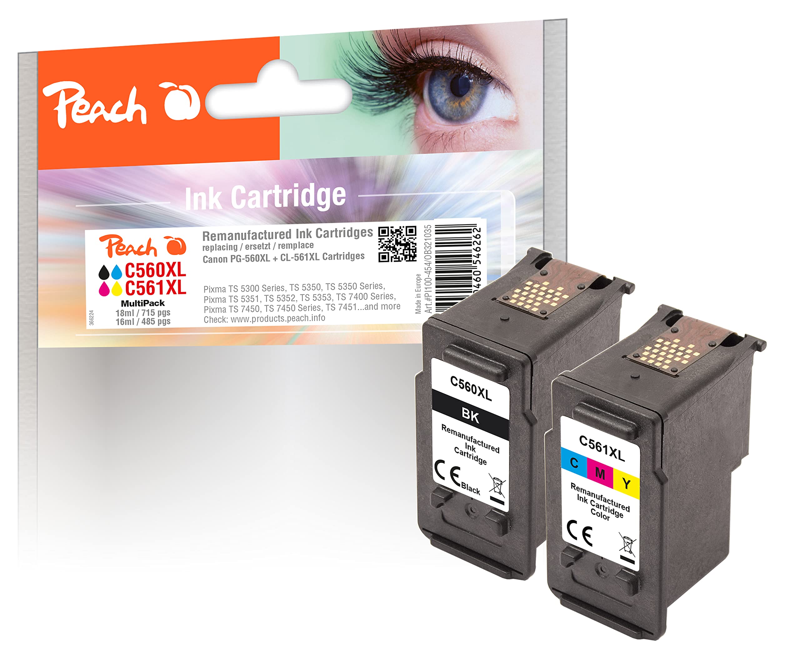 peach-pi100-454-druckerpatronen-xl-canon-560-561-2er image 1