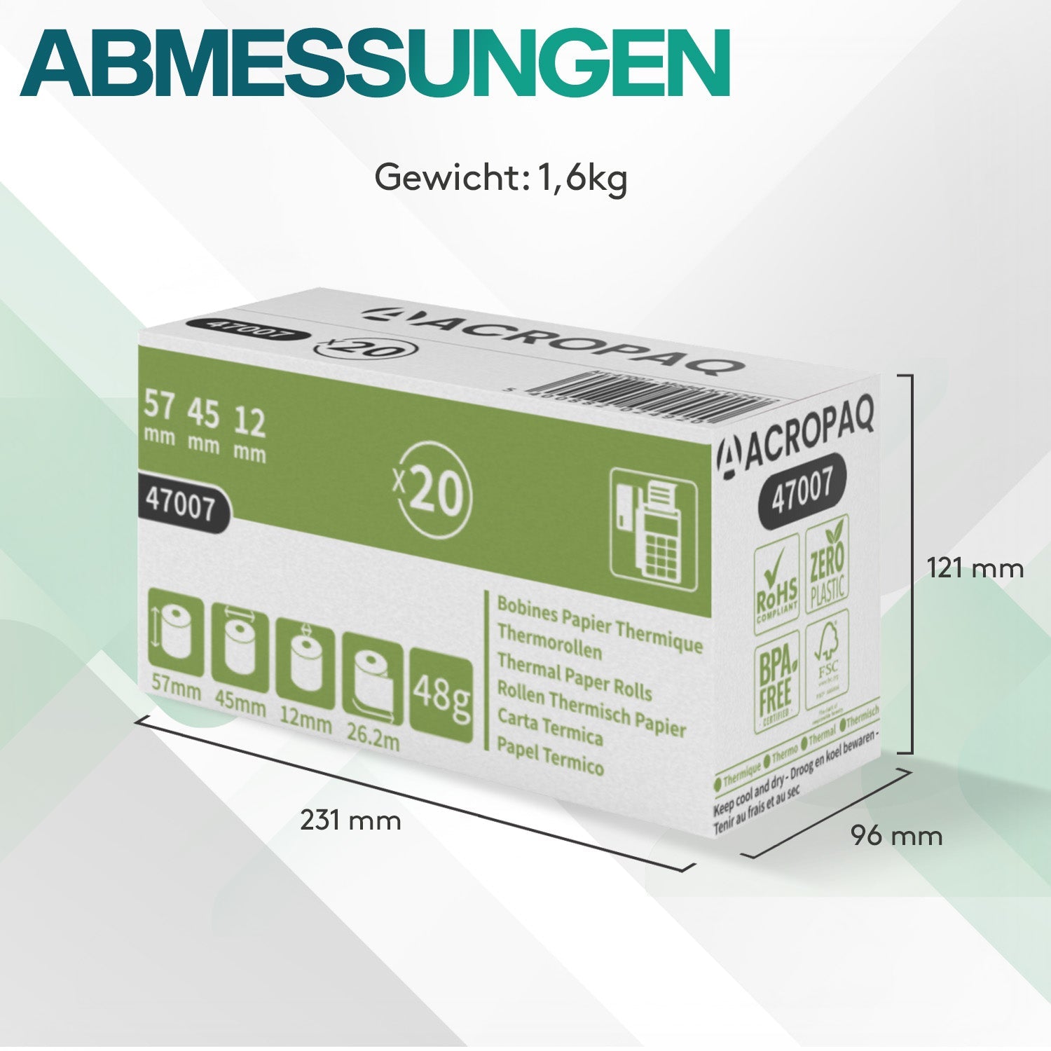 acropaq-kassenrollen-57x47x12-thermisch-wei-20-rollen image 7