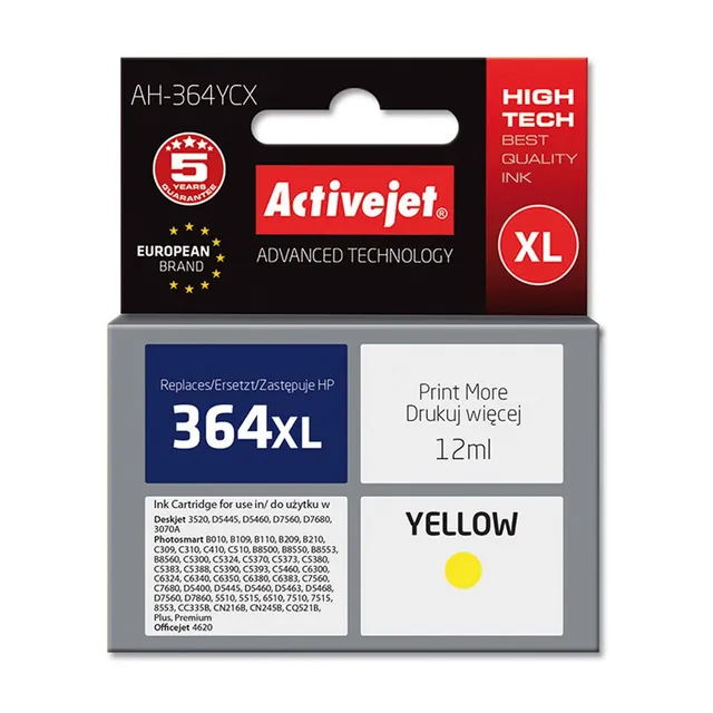 activejet-ah-364ycx-hp-364xl-tintenpatrone-gelb image 1