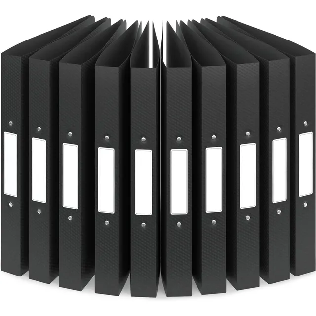 acropaq-ordner-a4-2-ring-3-5-cm-schwarz-10er-pack image 1
