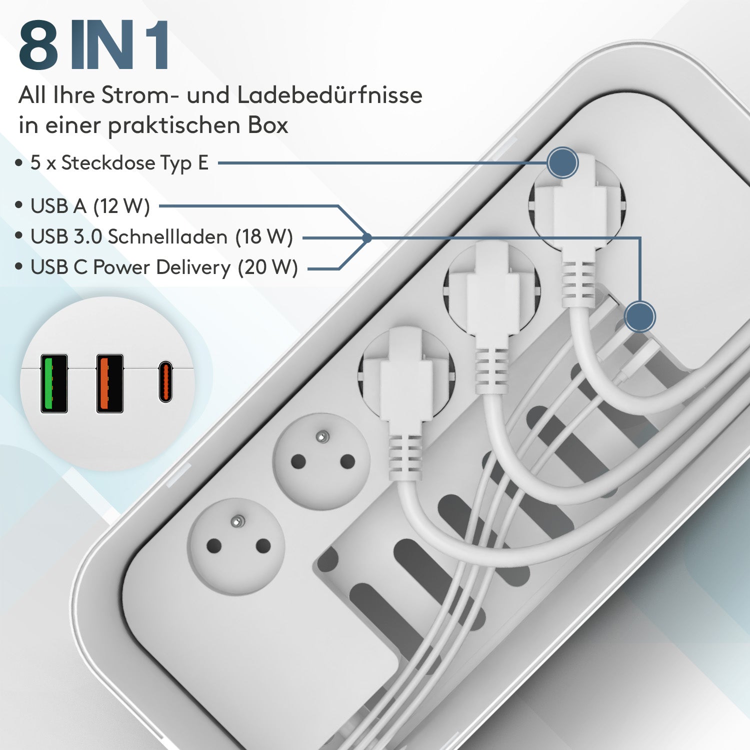 acropaq-steckdosenleiste-wei-5-fach-usb-c-qc-3-0-schutz image 4