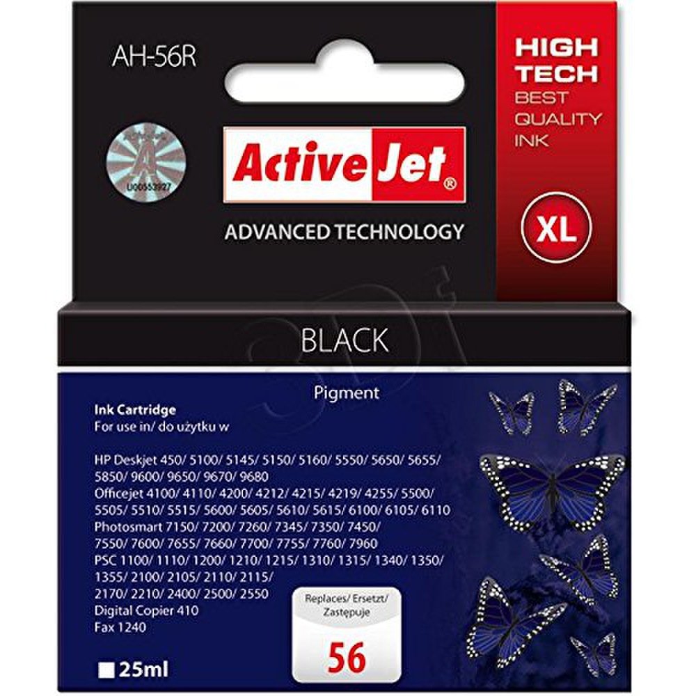 activejet-ah-56r-tintenpatrone-schwarz-f-r-hp-56-25-ml image 1