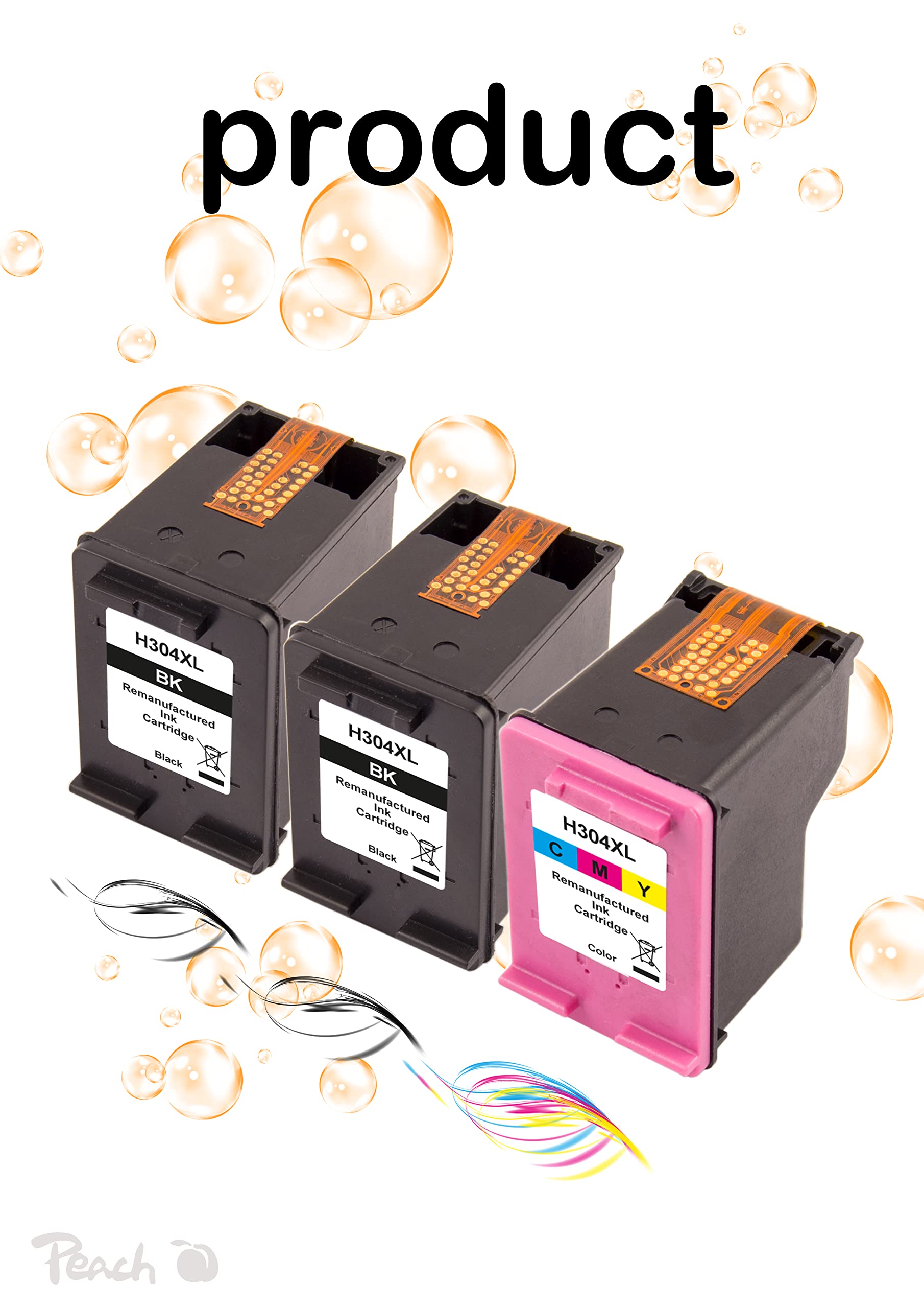 peach-h304-xl-druckkopf-3er-2xbk-c-f-r-hp-304xl image 2