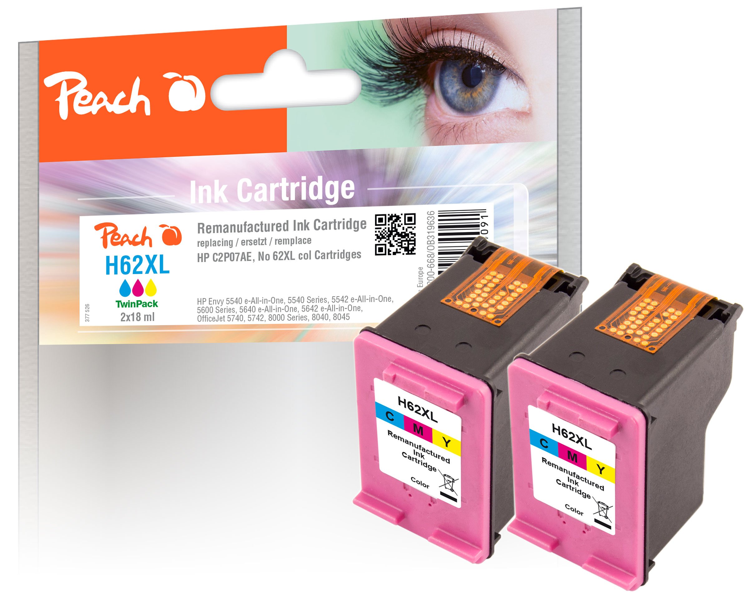 peach-pbp-pi300-663-patrone-hp-62xl-schwarz-xl-690-seiten image 2