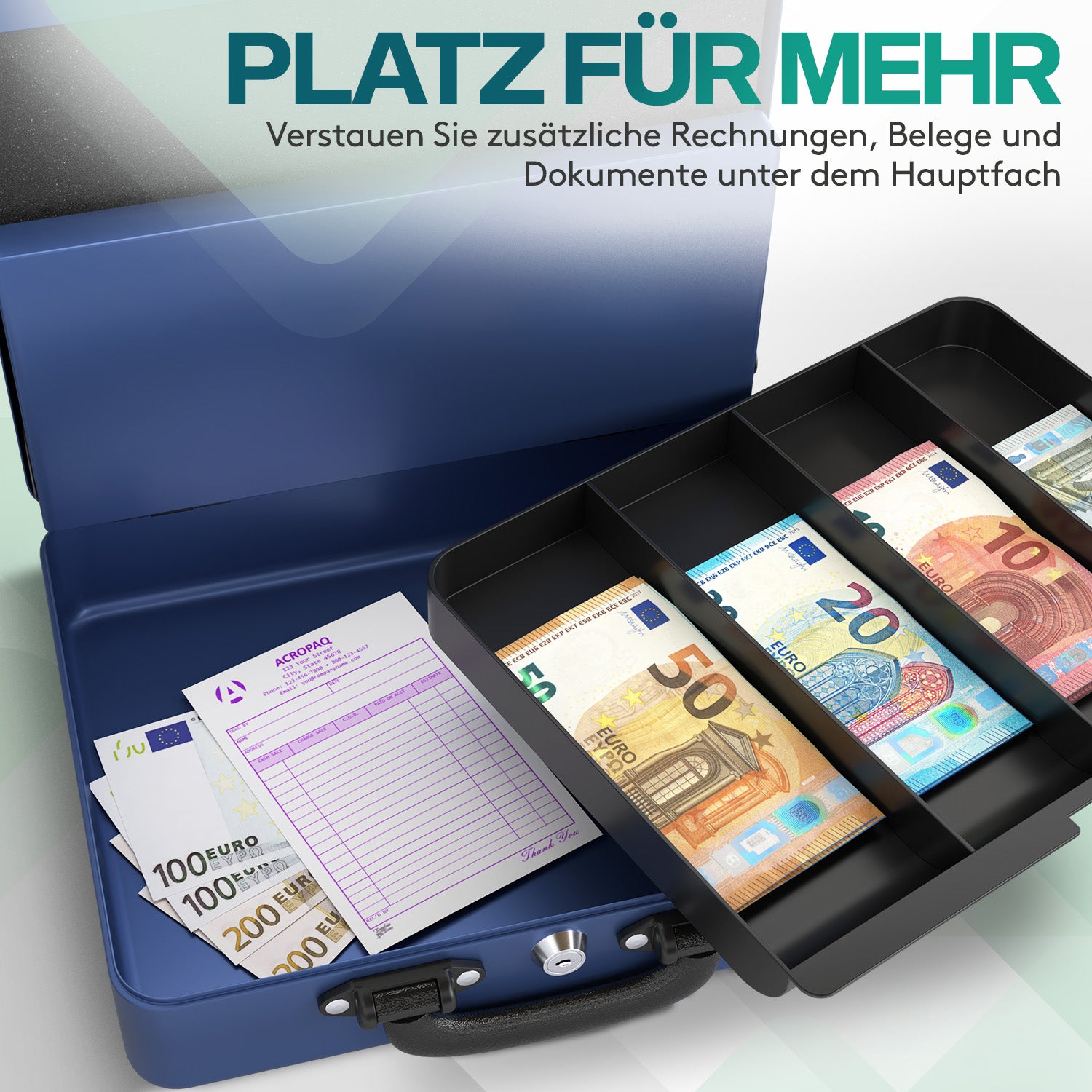 acropaq-cash-handling-geldkassette-30x25x9-cm-blau-mit-schl-ssel image 6