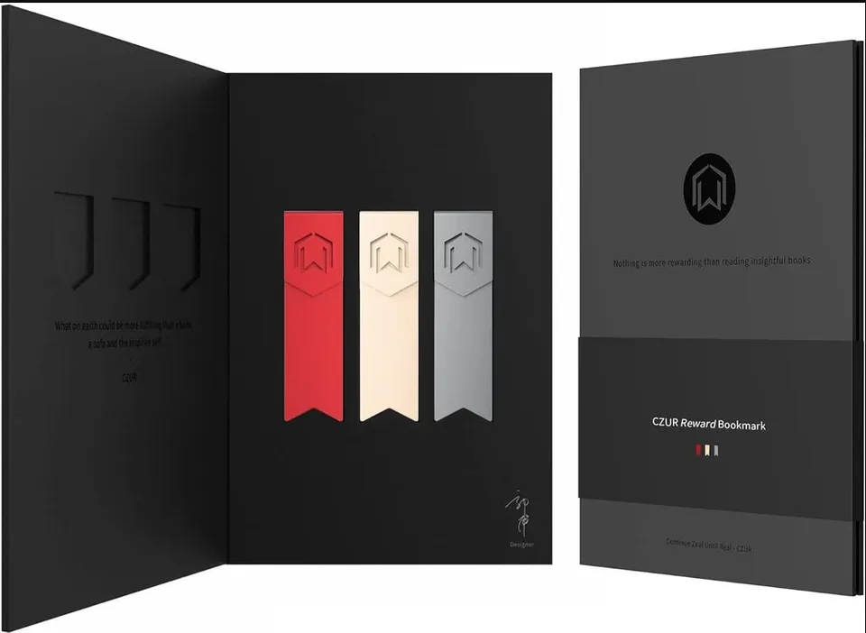 czur-reward-bookmark-lesezeichen-metall-tricolor image 1