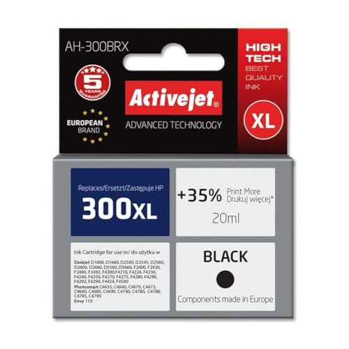 activejet-ink-ah-300brx-tintenpatrone-hp-300xl-schwarz image 2