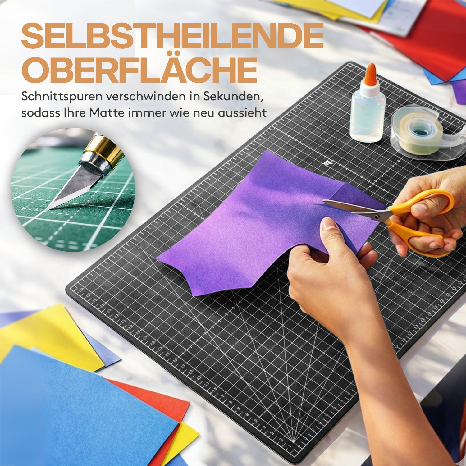 acropaq-schneidematte-a3-bastelmatte-selbstheilend-schwarz image 2