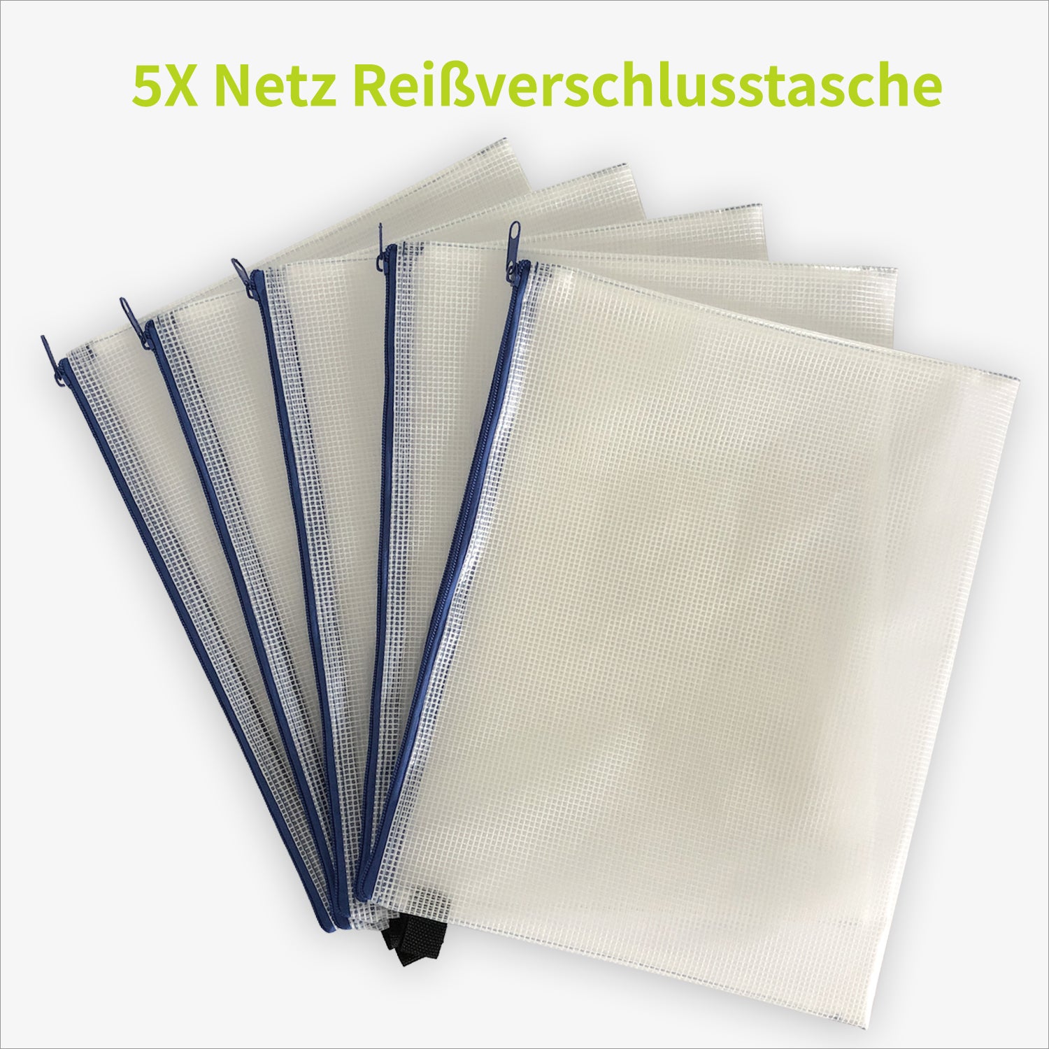 acropaq-dokumententasche-5er-reissverschluss-blau-27x36 image 2