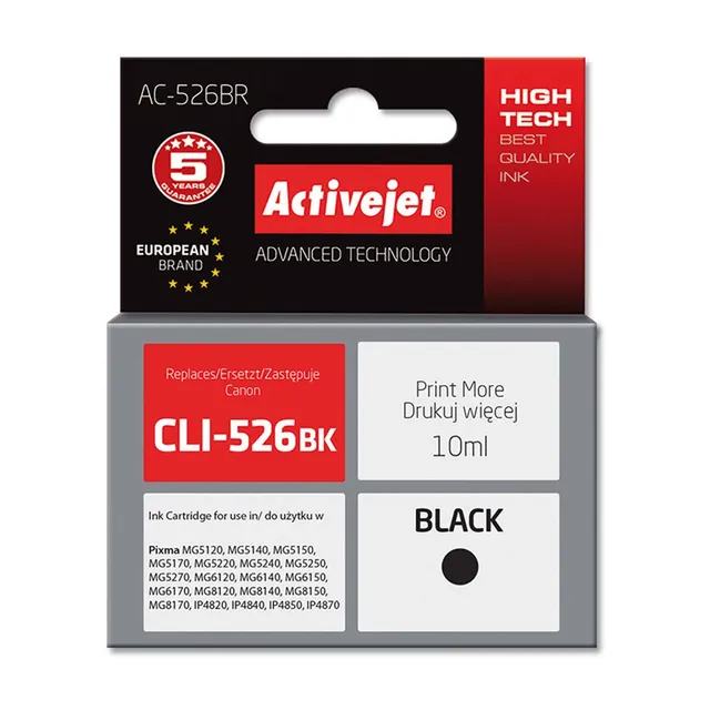 activejet-ac-526br-tintenpatrone-schwarz-f-r-canon-cli-526bk-10-ml image 1
