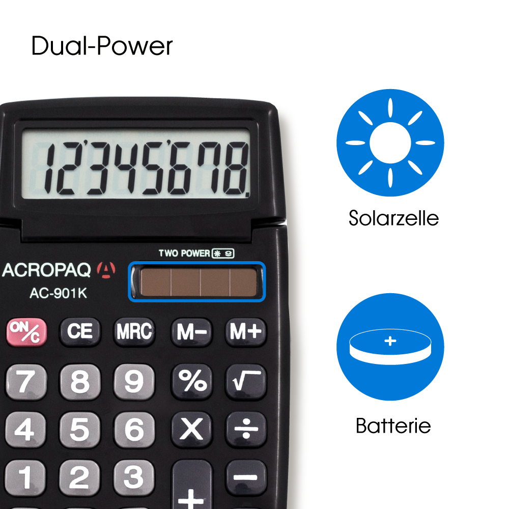 acropaq-taschenrechner-8-stellig-dual-power-schwarz-2 image 4