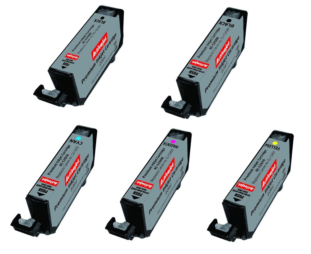 activejet-ac-m525-526r-tintenpatronen-5er-pack-f-r-canon image 1