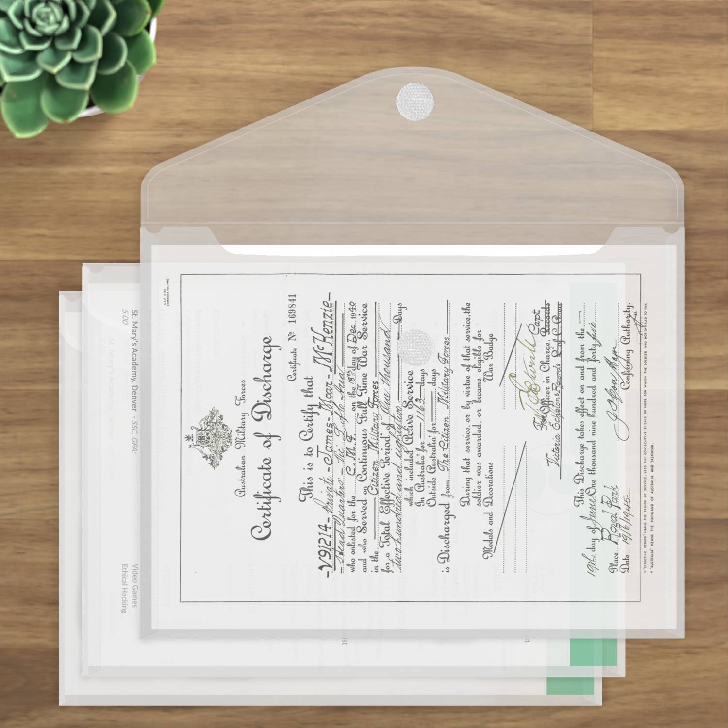 acropaq-dokumentenmappe-a4-mit-klettverschluss-transparent-10er image 6