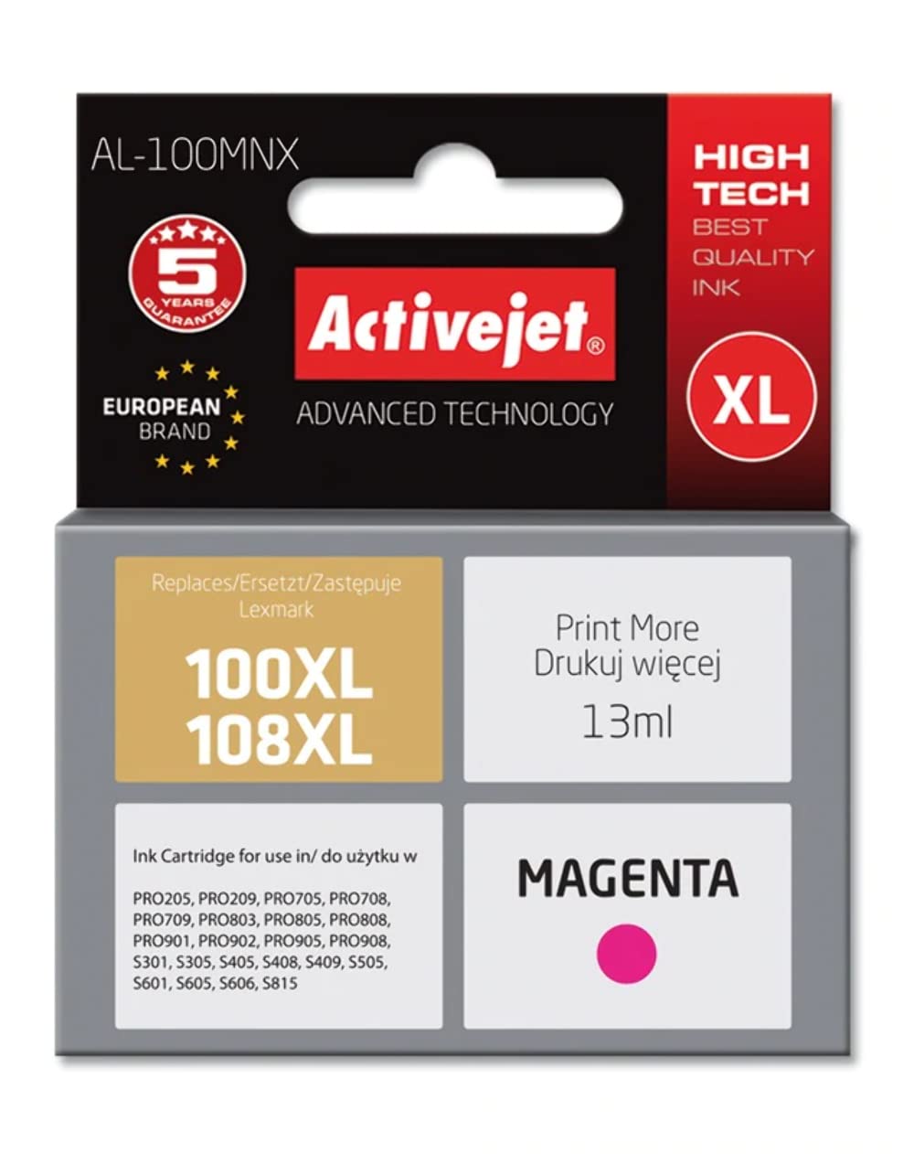 activejet-al-100mnx-tintenpatrone-magenta-13-ml-f-r-lexmark-100xl image 2