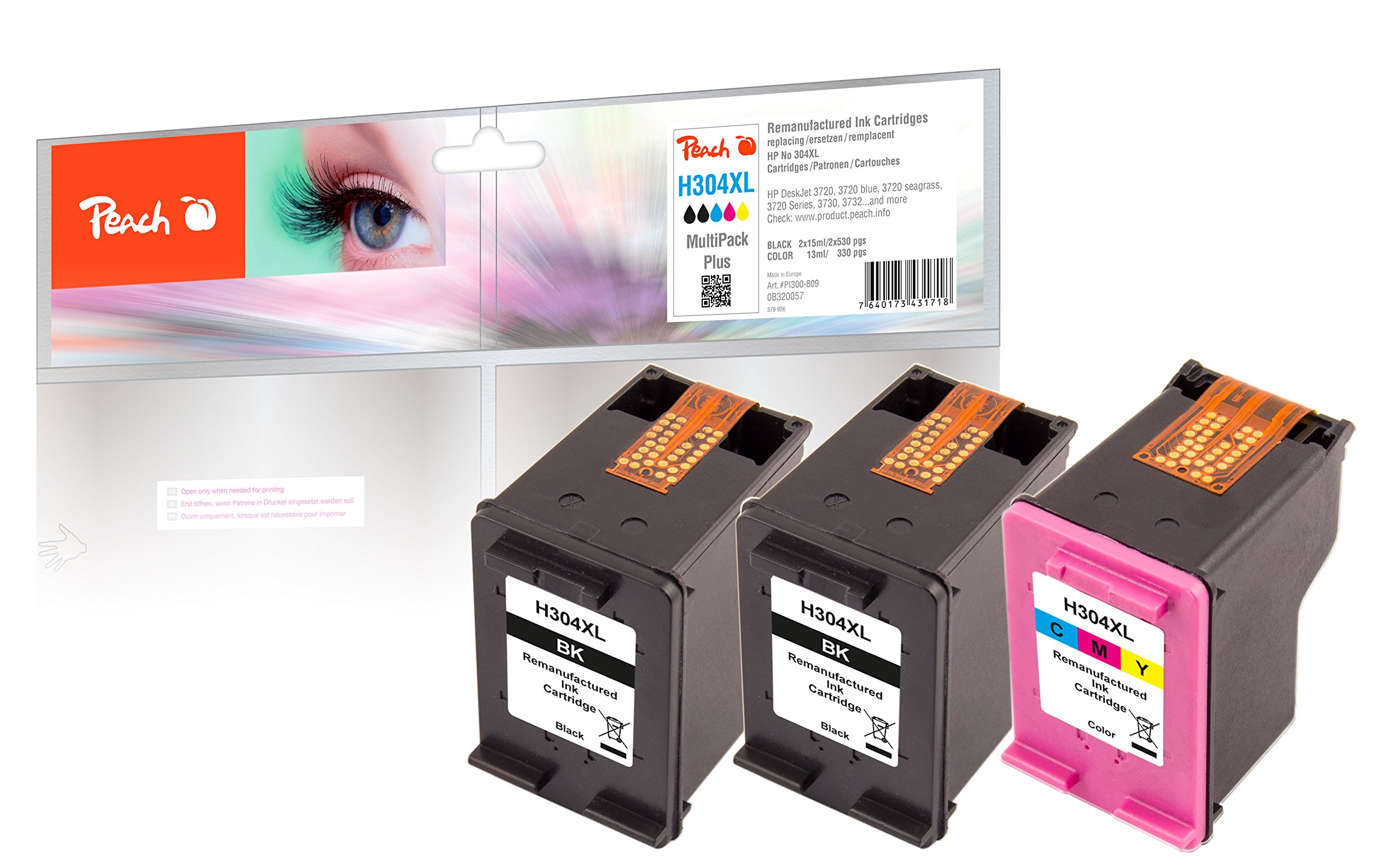 peach-h304-xl-druckkopf-3er-2xbk-c-f-r-hp-304xl image 1