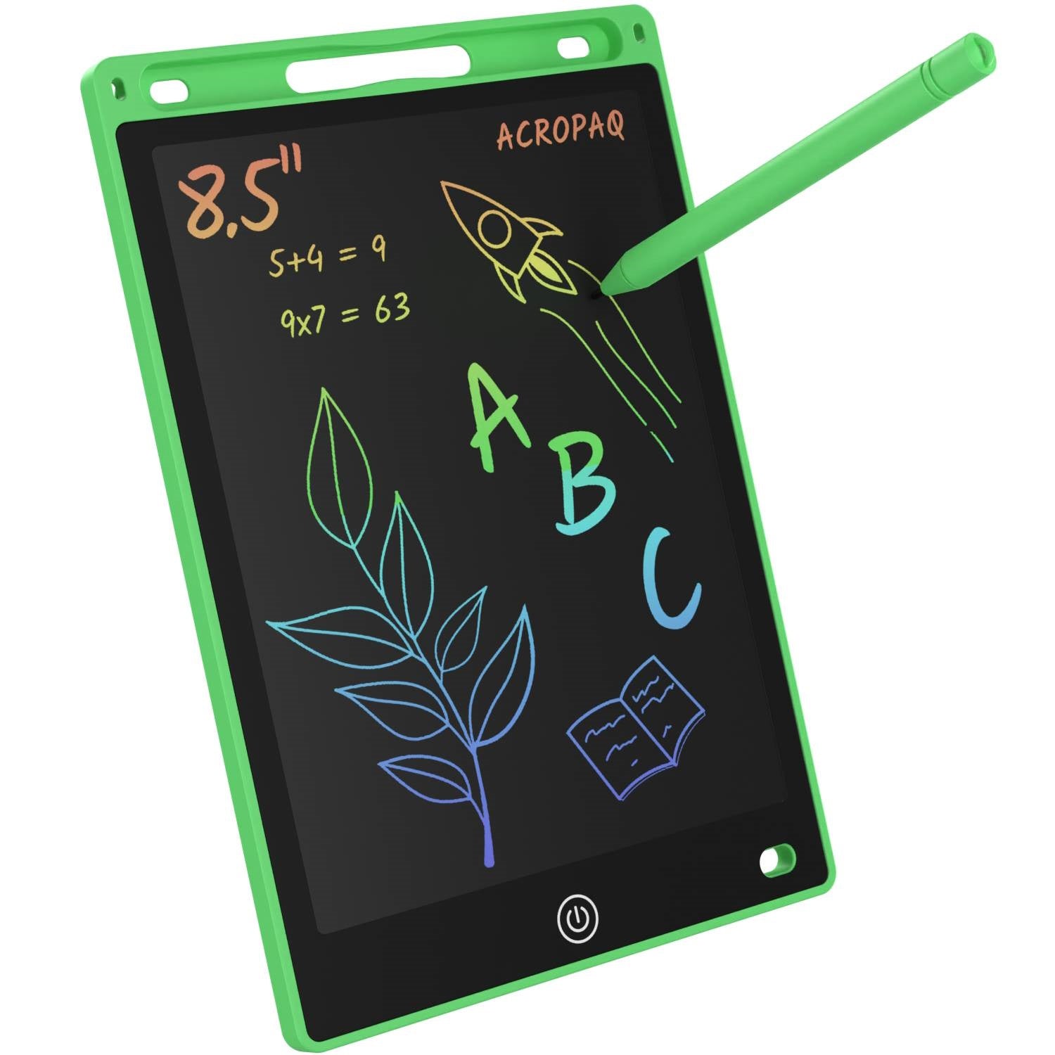 acropaq-lcd-schreibtafel-8-5-zoll-gr-n-farbdisplay-maltafel image 1