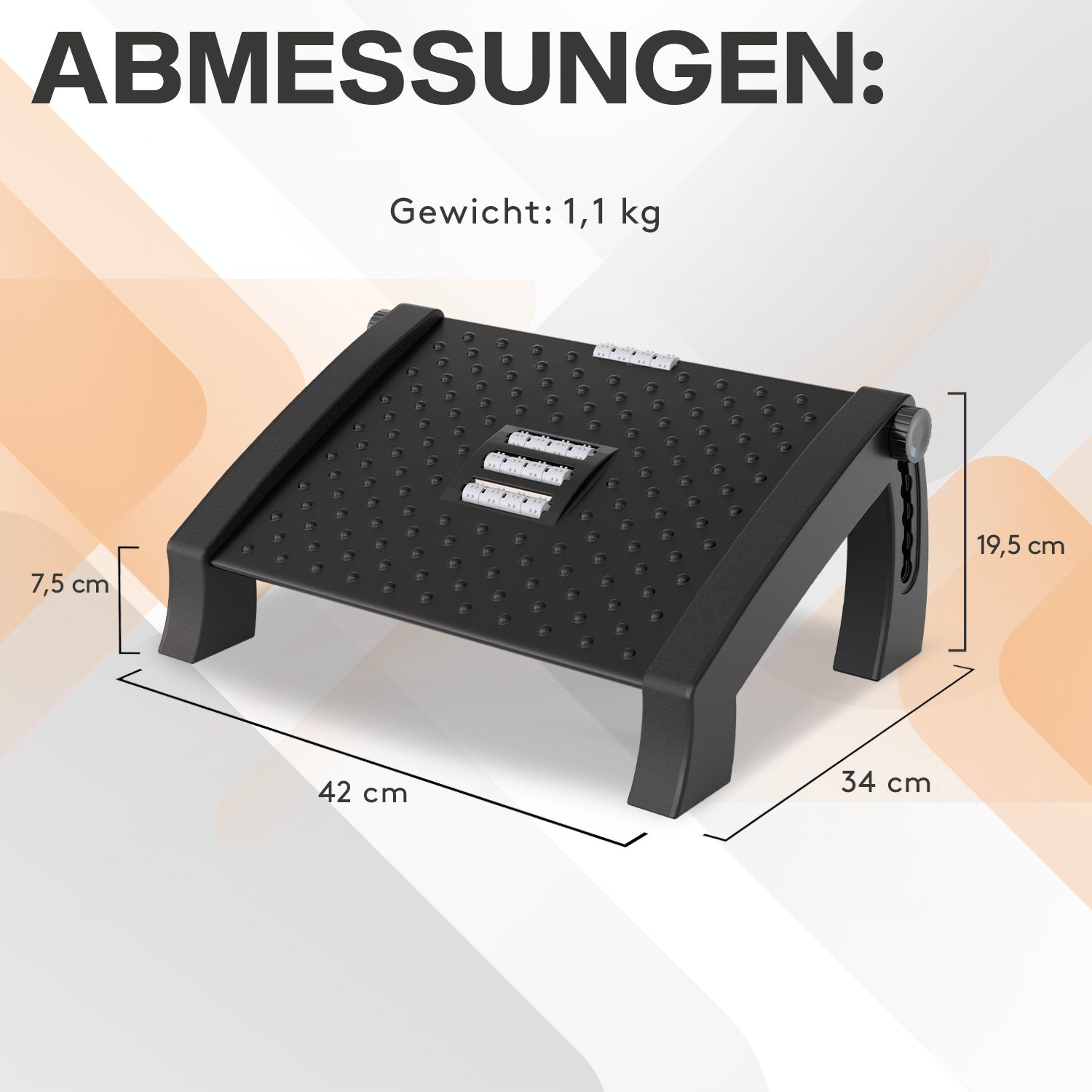 acropaq-fu-st-tze-verstellbar-schwarz-mit-massage image 6