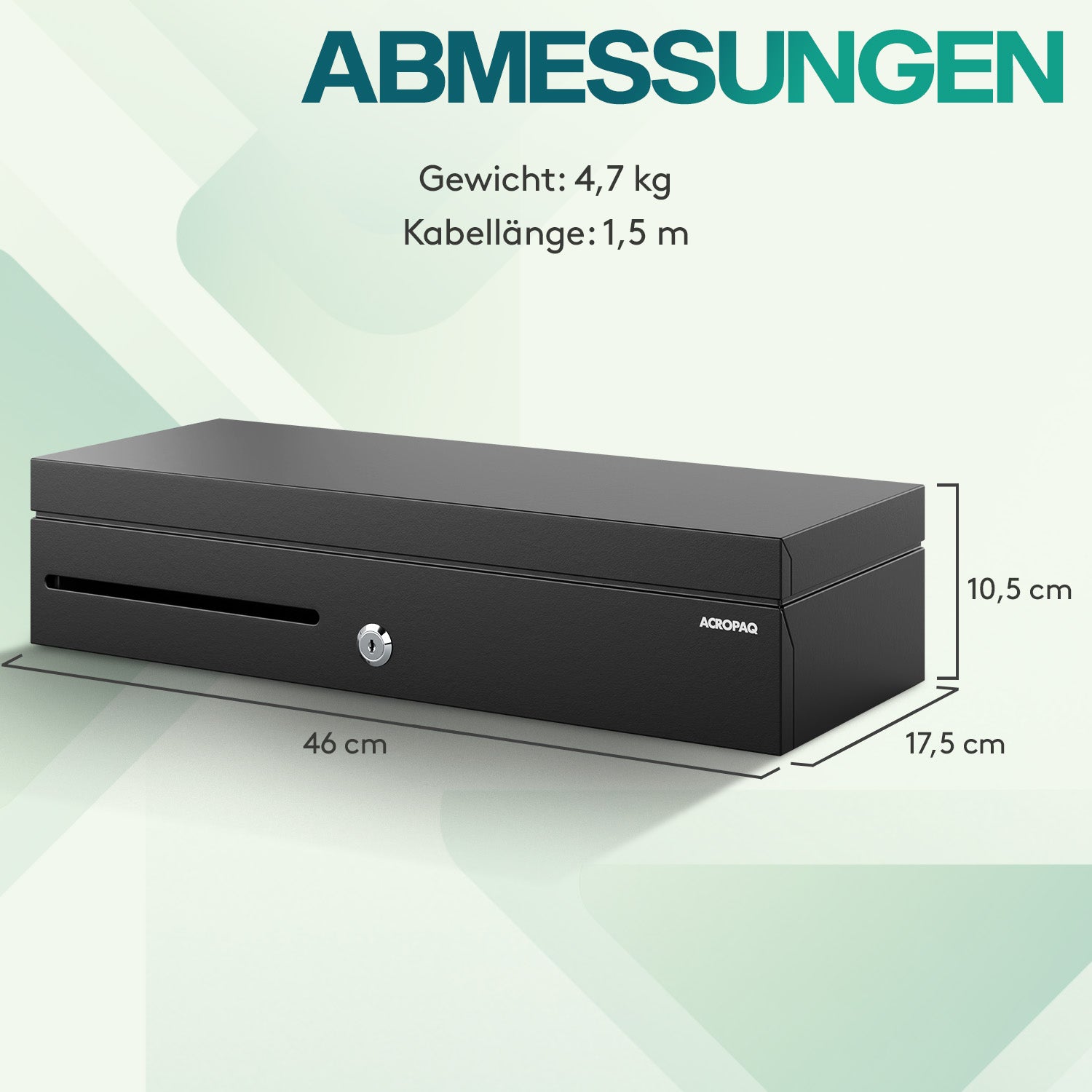 acropaq-cash-handling-klappdeckel-kassenlade-schwarz-metall image 8