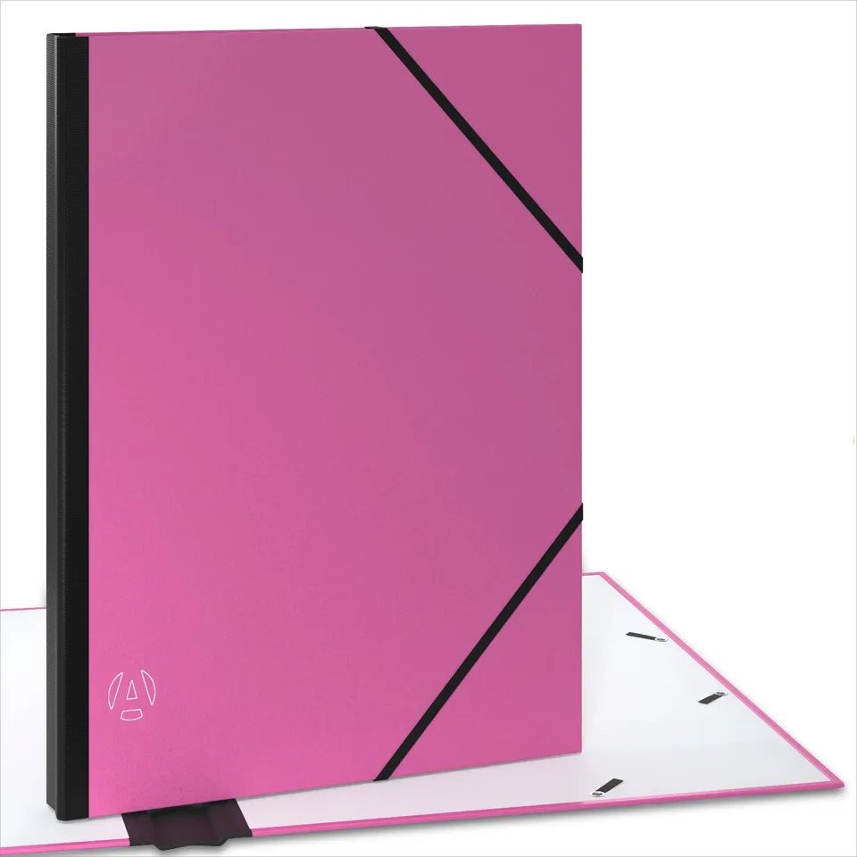 acropaq-zeichenmappe-a3-rosa-32x45cm-mit-gummi image 1