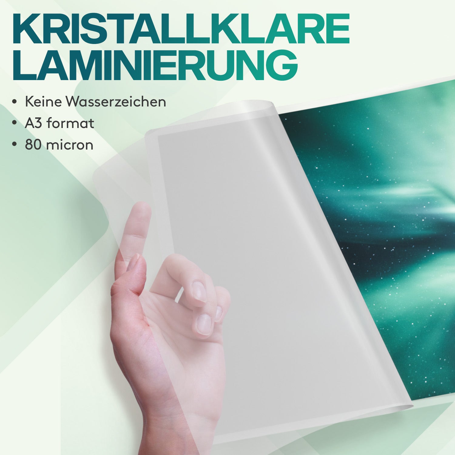 acropaq-laminierfolien-a3-laminiertaschen-transparent-80-mikron-25-st-ck image 2
