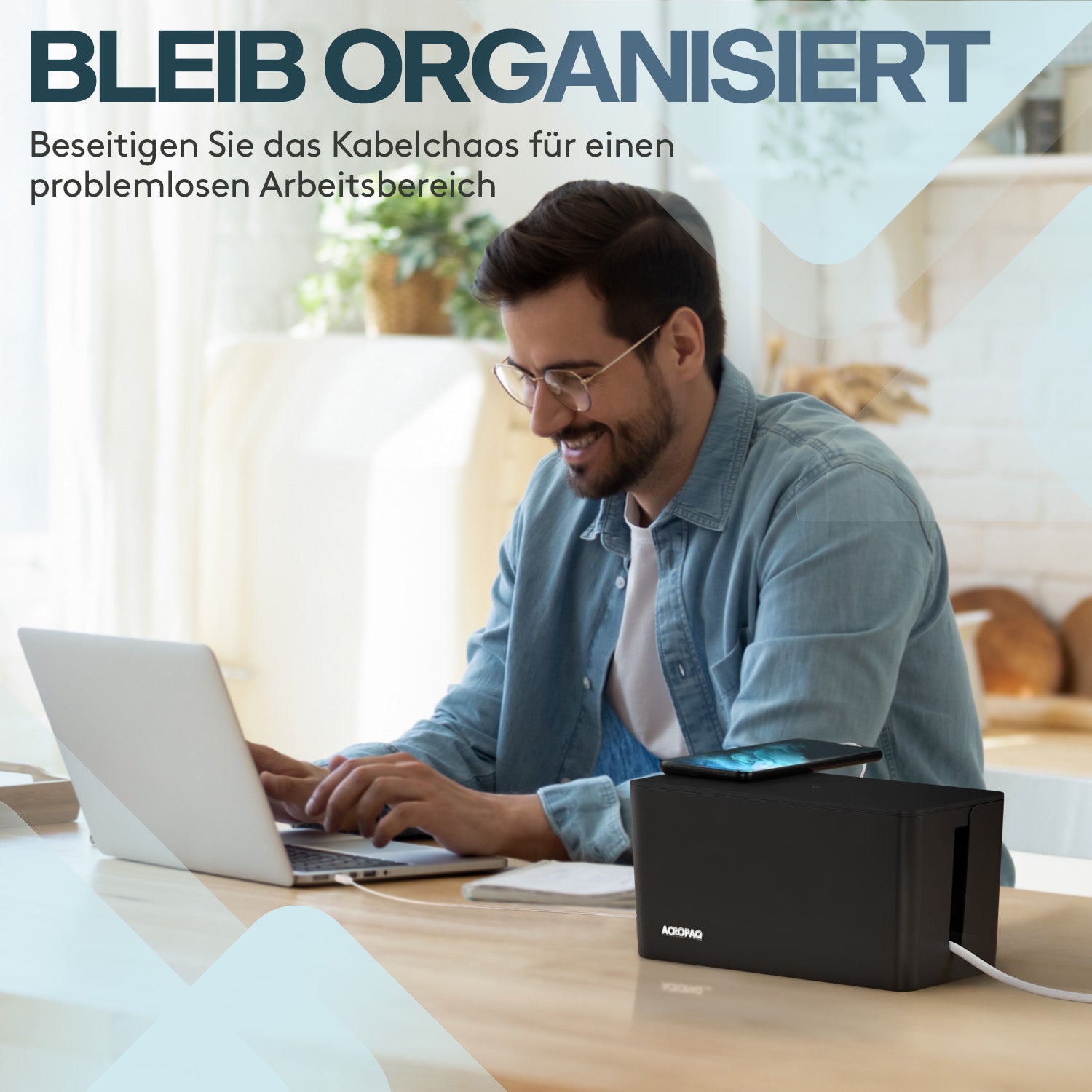 acropaq-kabelbox-klein-schwarz-f-r-steckdosenleiste image 2