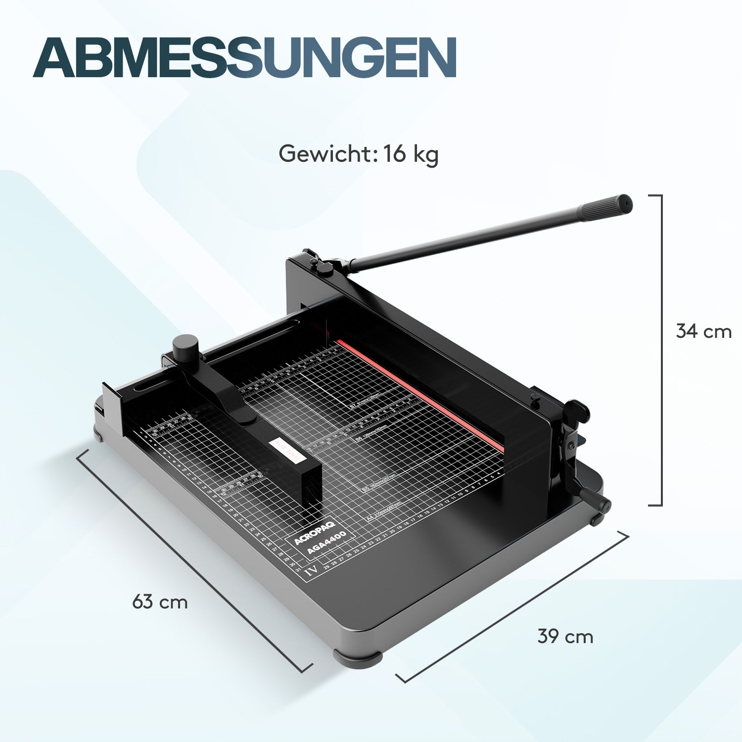acropaq-papierschneider-a4-400-blatt-schwarz-stahl image 7
