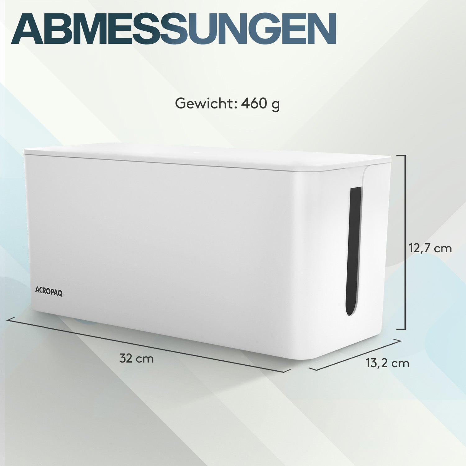 acropaq-kabelbox-mittel-wei-steckdosen-box-kabel-organizer image 6