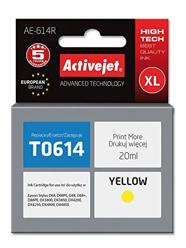 activejet-ae-614r-tintenpatrone-gelb-f-r-epson-t0614-20-ml image 1