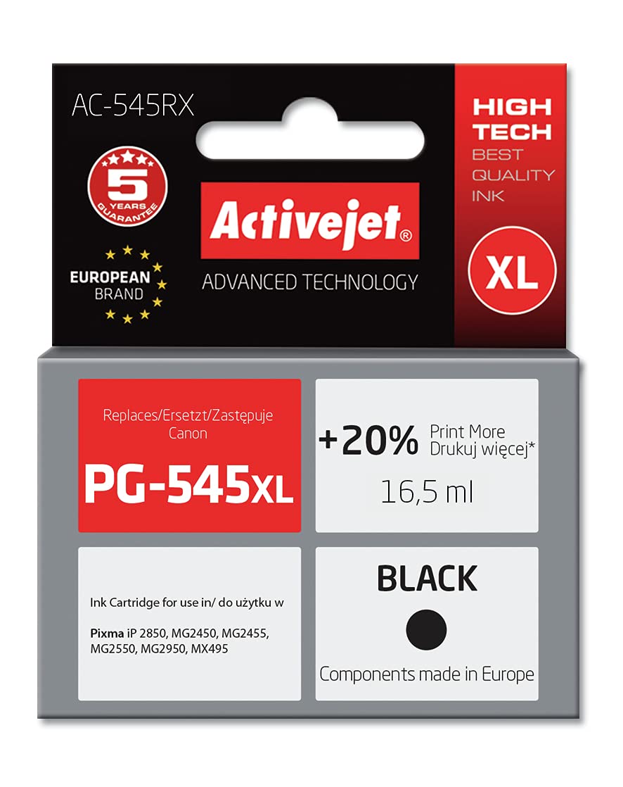 activejet-ac-545rx-tintenpatrone-schwarz-f-r-canon-pg-545xl-15ml image 1