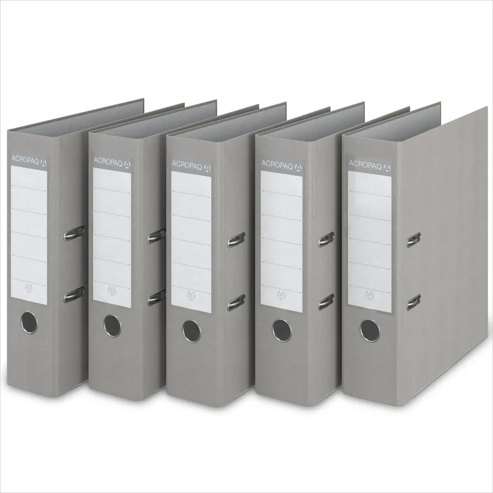 acropaq-aktenordner-a4-2-ring-75-mm-grau-5er-pack image 1