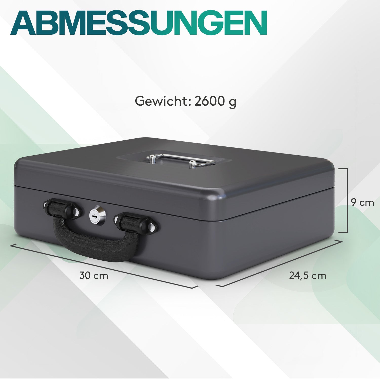 acropaq-cash-handling-geldkassette-grau-30x25x9-schloss image 7