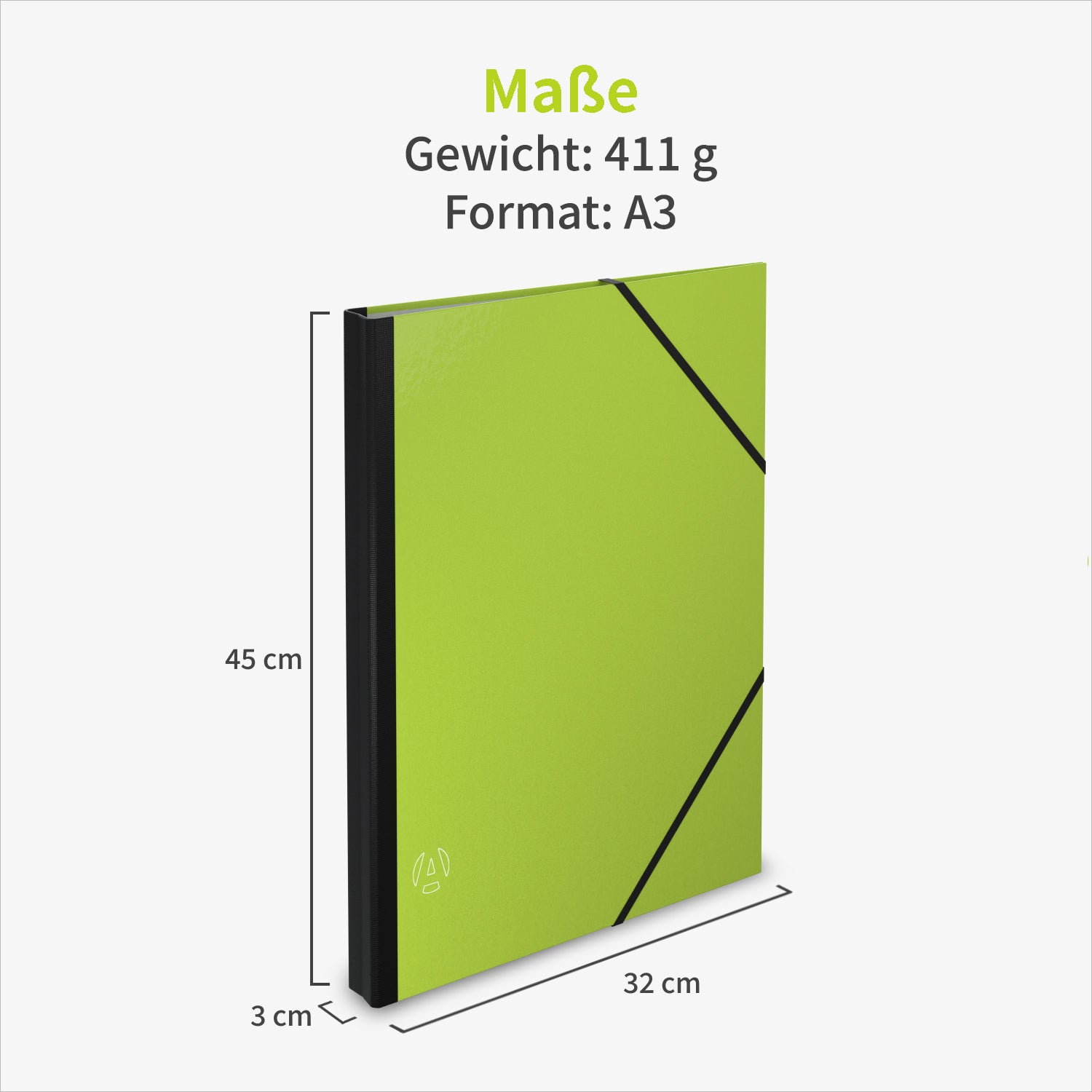 acropaq-zeichenmappe-a3-32x45-cm-mintgr-n-gummiband image 6