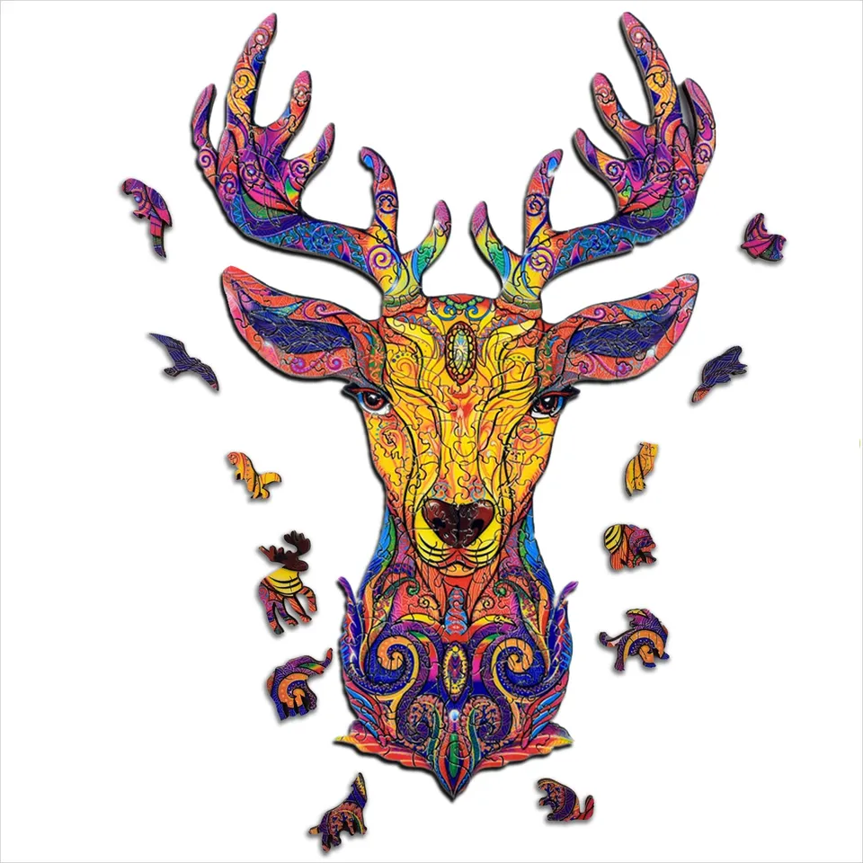acropaq-puzzles-holzpuzzle-hirsch-150-teile-a4 image 1