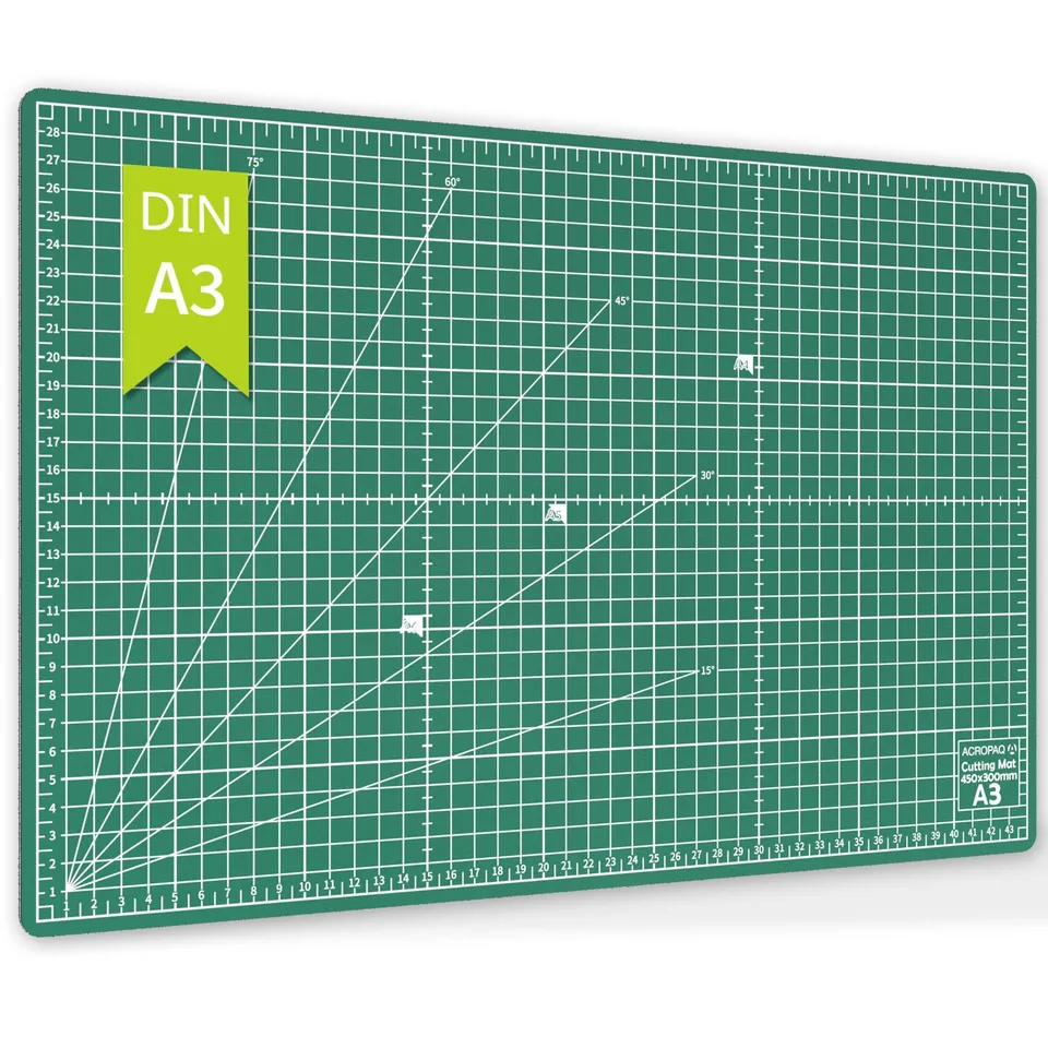 acropaq-schneidematten-a3-45x30cm-gr-n-selbstheilend image 1