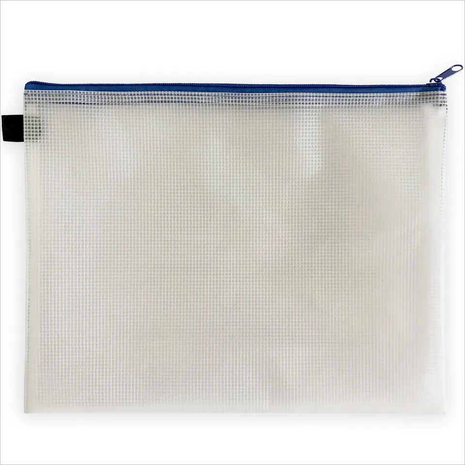 acropaq-dokumententasche-mit-reissverschluss-blau-5er-pack-27x36 image 1