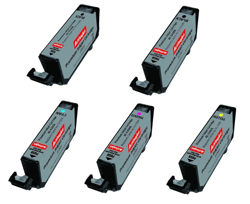 activejet-ac-m525-526r-tintenpatronen-5er-pack-f-r-canon image 1