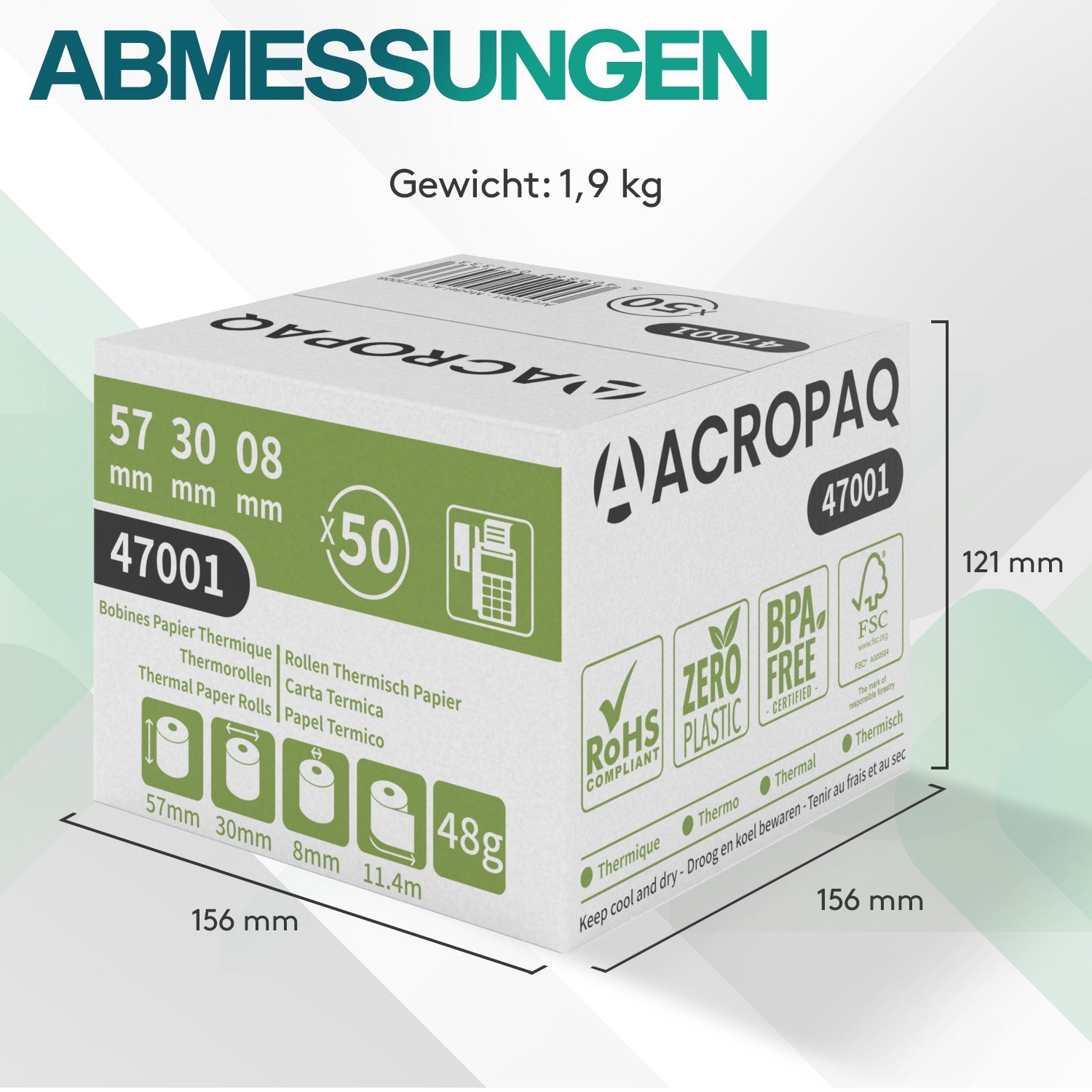 acropaq-cash-handling-kassenrollen-57x30mm-thermisch-50-st-ck image 7