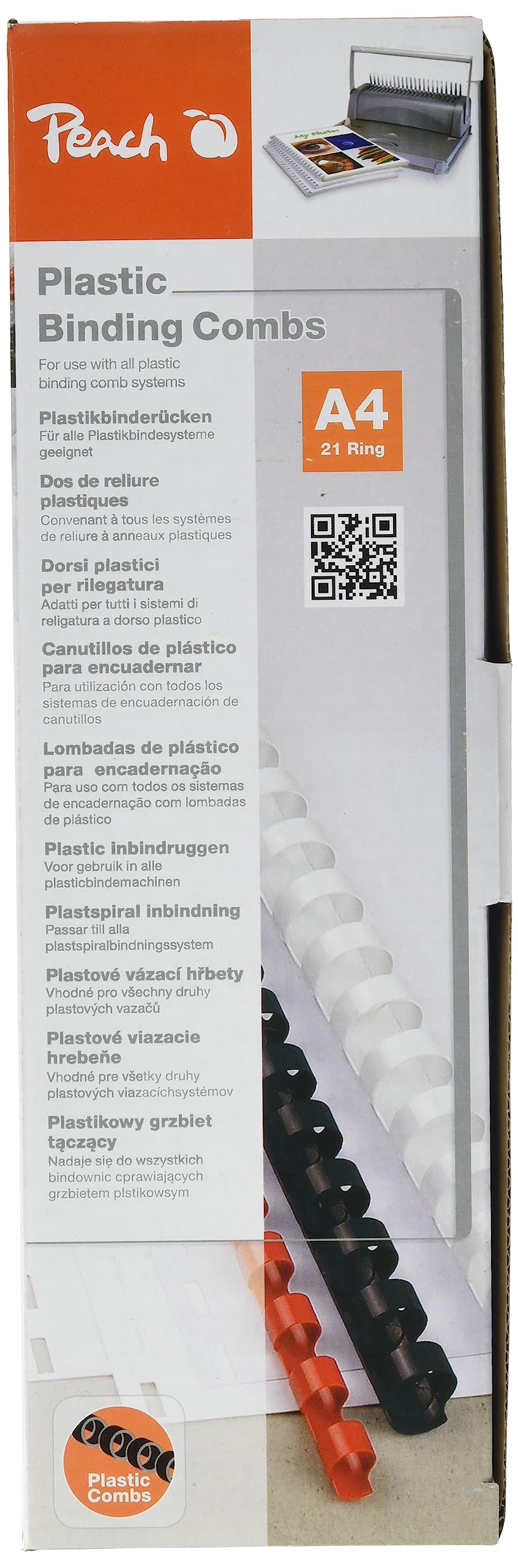 peach-pbp-plastikbinder-cken-a4-8mm-45-blatt-100st-schwarz image 2