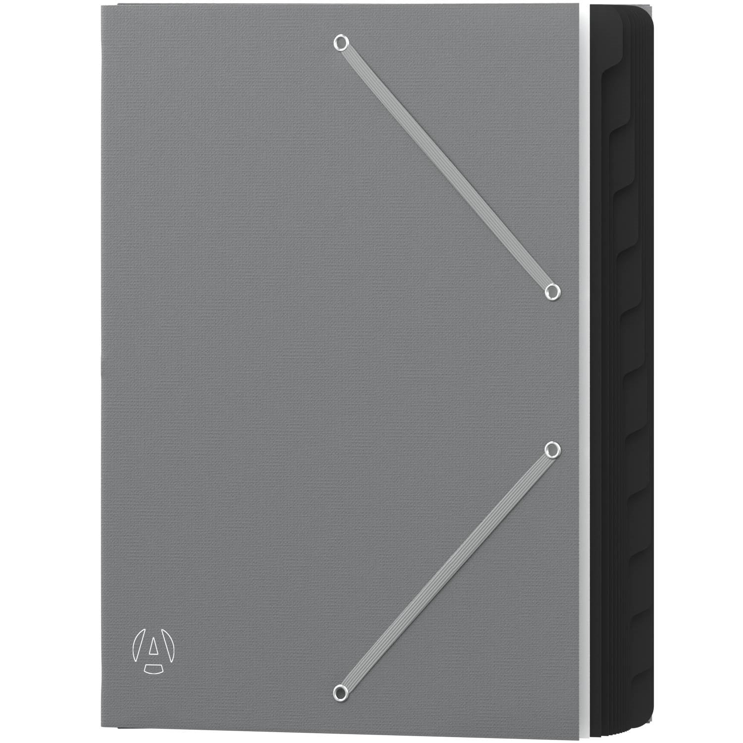 acropaq-dokumentenmappe-a4-grau-12-f-cher-recycelt image 1