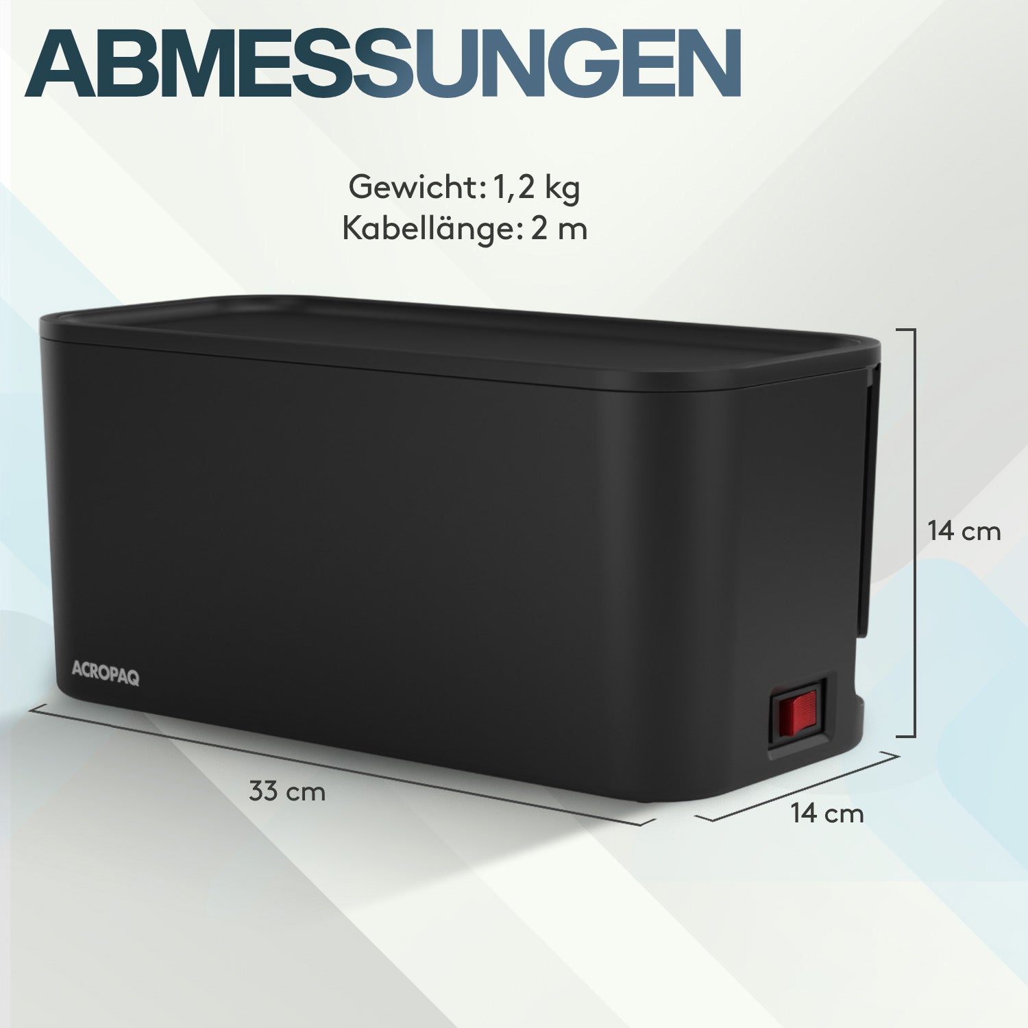 acropaq-steckdosenleiste-5-fach-schwarz-mit-usb-berlastschutz image 2