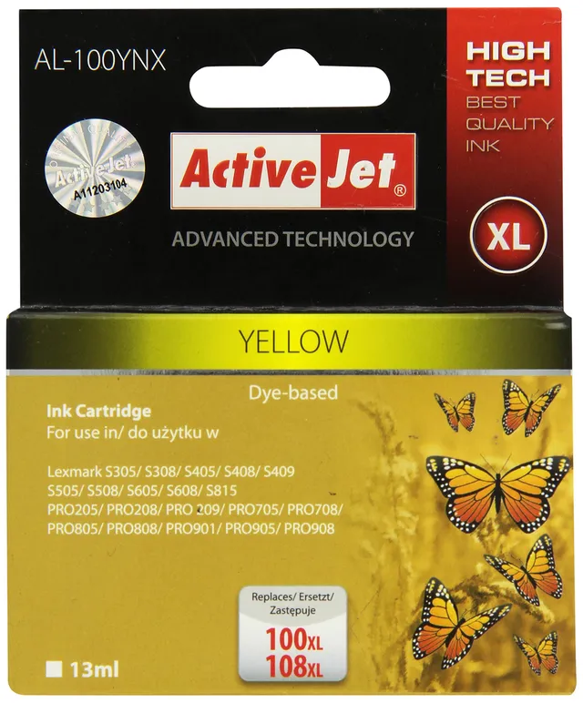 activejet-al-100ynx-tintenpatrone-gelb-13-ml-f-r-lexmark image 1