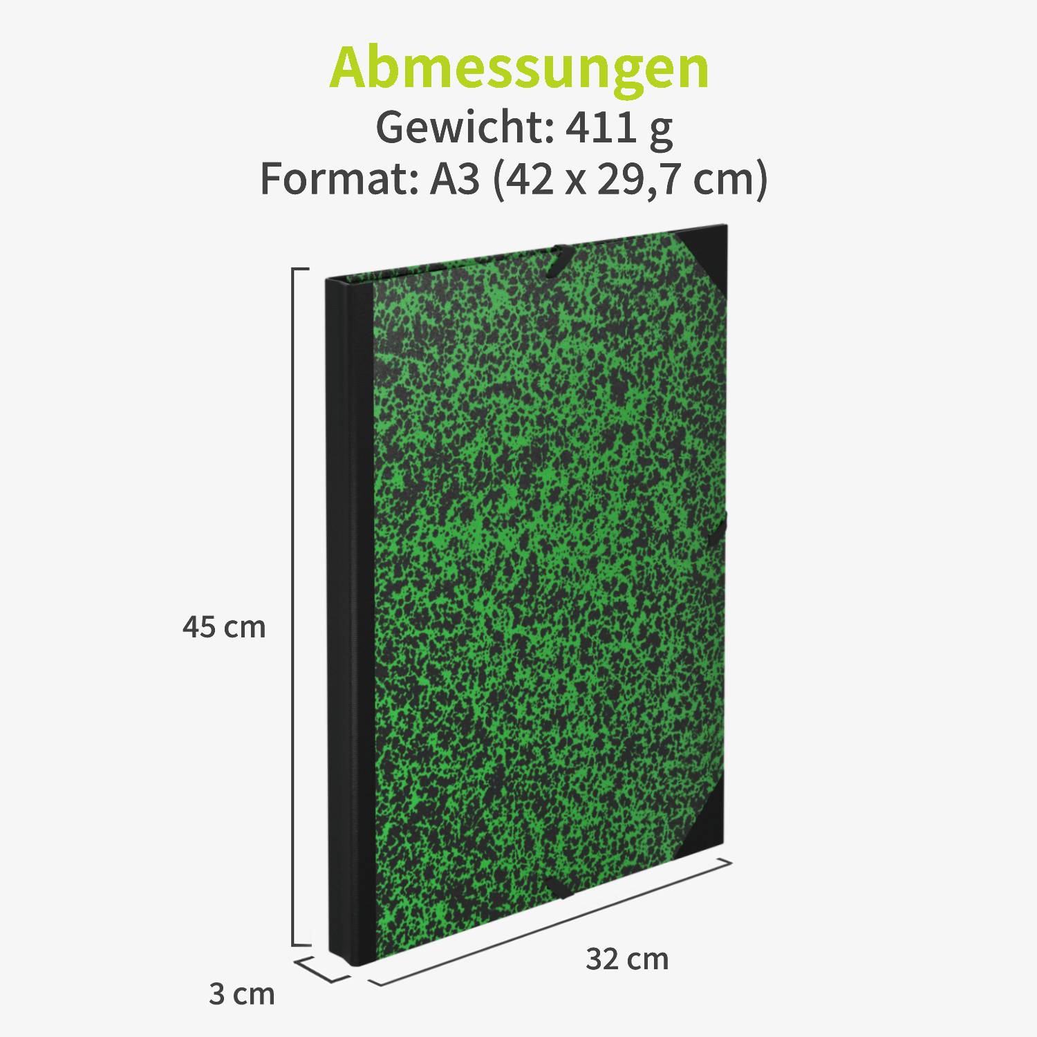 acropaq-zeichenmappe-a3-32x45-cm-gr-n-mit-b-ndern image 6