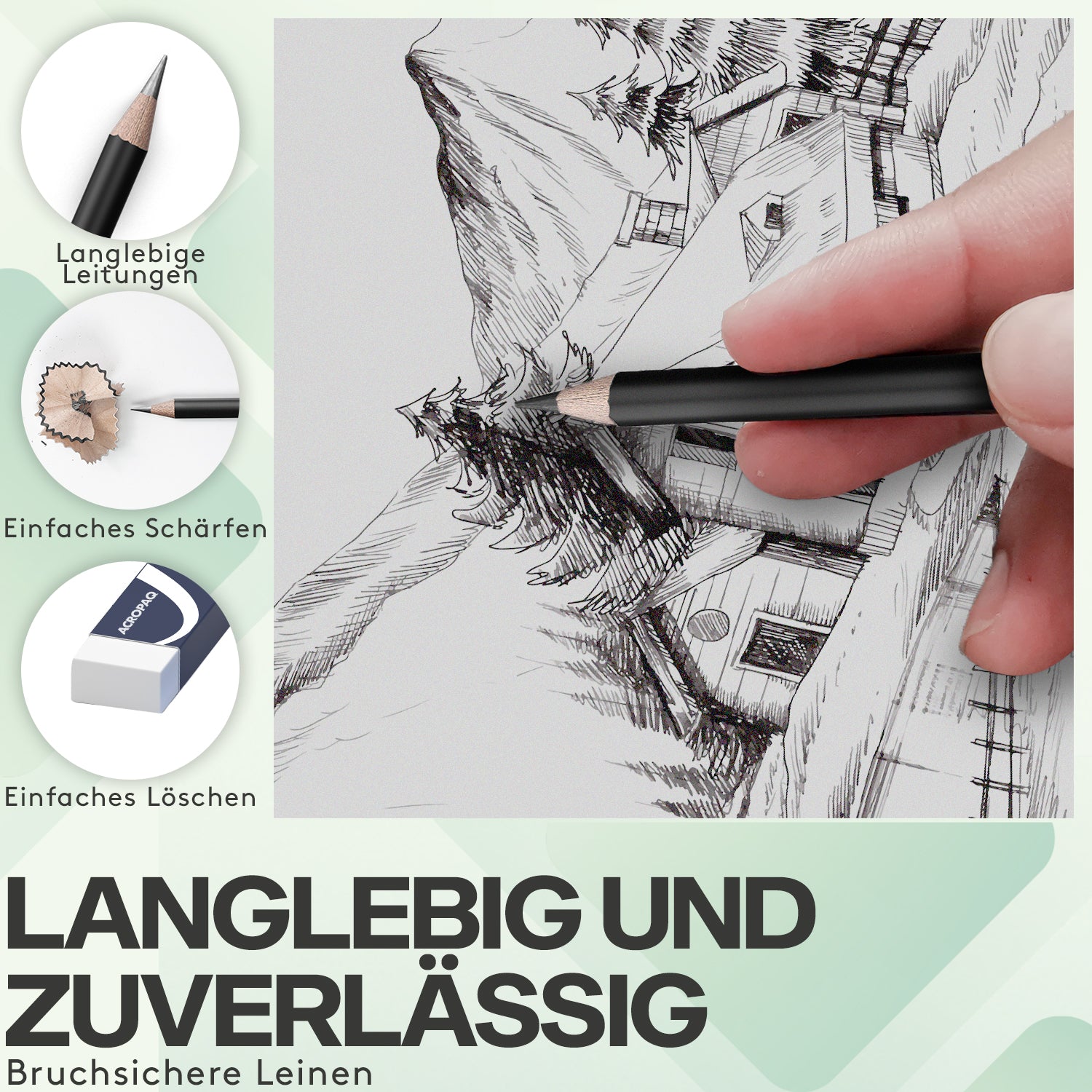 acropaq-k-nstlerbedarf-skizzier-set-29-teilig-schwarz image 4