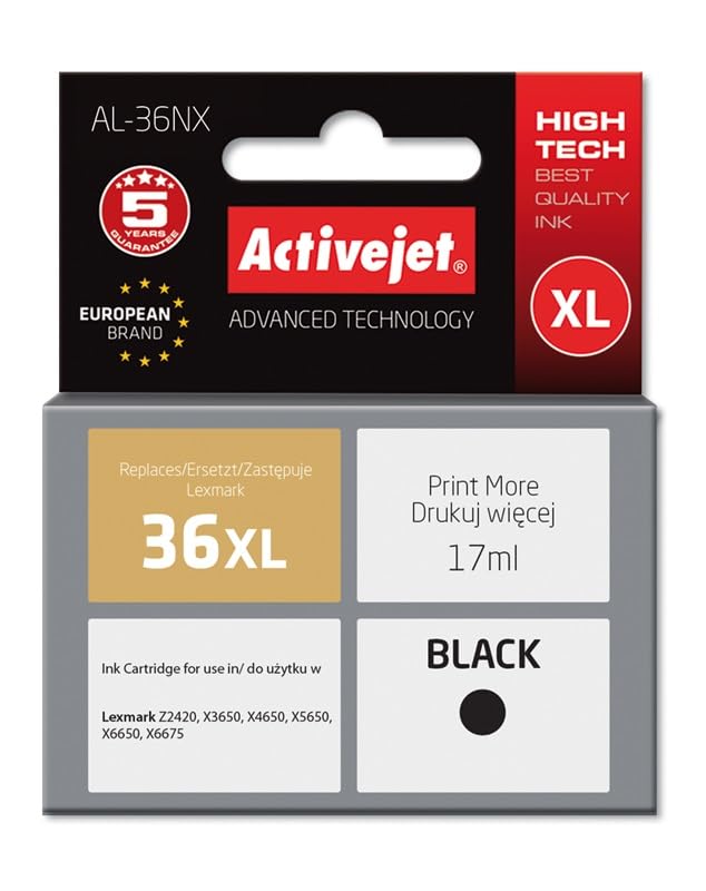 activejet-al-36nx-tintenpatrone-schwarz-17-ml-f-r-lexmark-36xl image 1